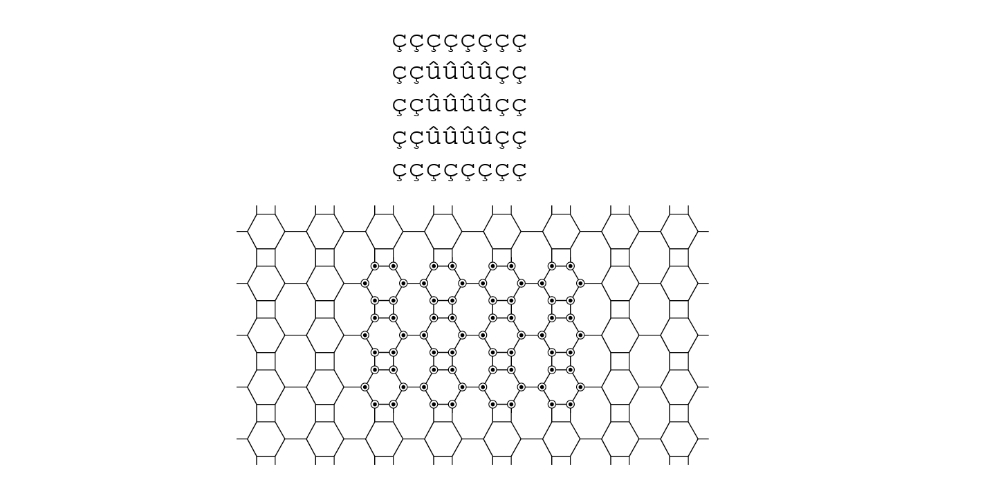 Пример шрифта Hex Braille #2